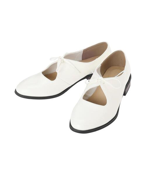 Lugnoncure（ルノンキュール）の「メリージェーンシューズ（ドレスシューズ・レディース・ブラック/オフホワイト・L/M）」の8枚目の写真