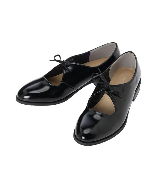 Lugnoncure（ルノンキュール）の「メリージェーンシューズ（ドレスシューズ・レディース・ブラック/オフホワイト・L/M）」の9枚目の写真
