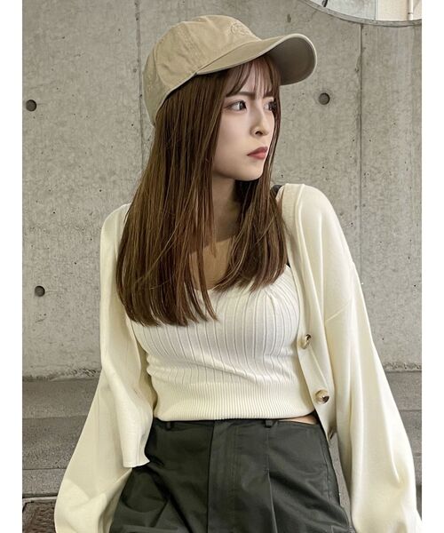 MURUA（ムルーア）の「mumuロゴキャップ（キャップ・レディース・グリーン/ベージュ/ブラック/アイボリー・FREE）」の4枚目の写真