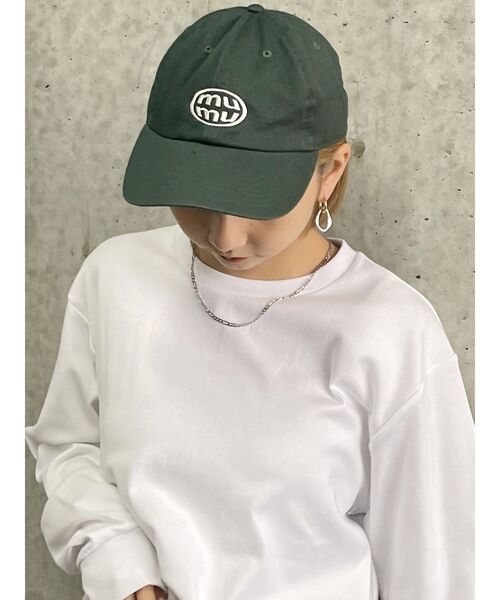 MURUA（ムルーア）の「mumuロゴキャップ（キャップ・レディース・グリーン/ベージュ/ブラック/アイボリー・FREE）」の13枚目の写真