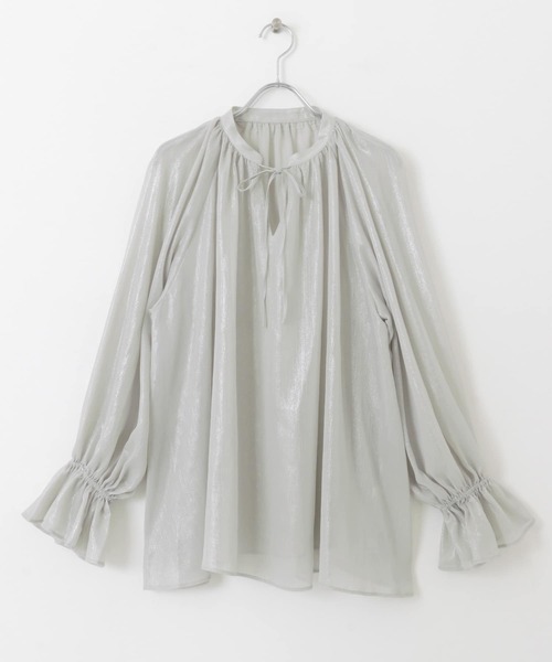 SENSE OF PLACE by URBAN RESEARCH（センスオブプレイスバイアーバンリサーチ）の「ハクプリントブラウス（シャツ/ブラウス・レディース・ベージュ/ライトブルー/グレー・ONE）」の19枚目の写真