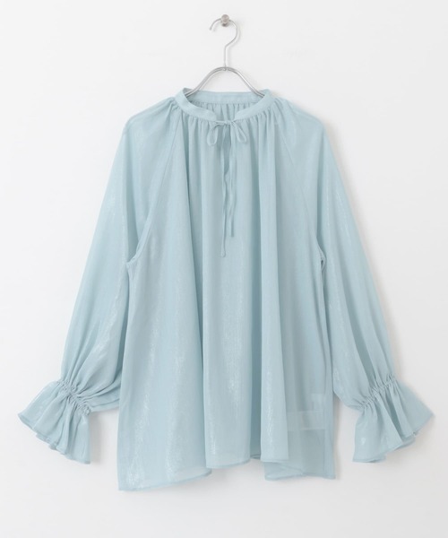 SENSE OF PLACE by URBAN RESEARCH（センスオブプレイスバイアーバンリサーチ）の「ハクプリントブラウス（シャツ/ブラウス・レディース・ベージュ/ライトブルー/グレー・ONE）」の20枚目の写真