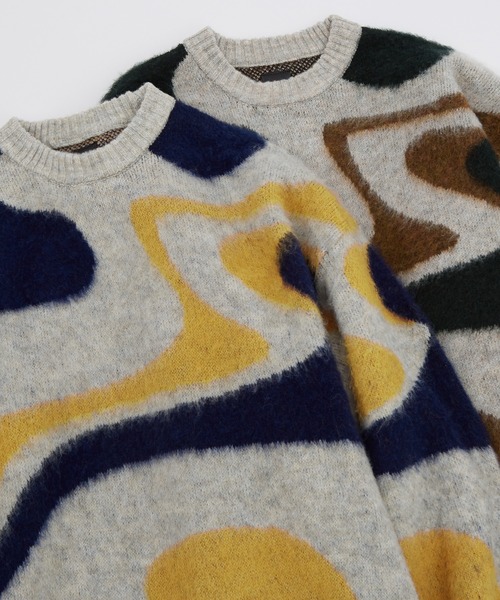 improves（インプローブス）の「【improves】マーブル シャギーニット（ニット/セーター・メンズ・グリーン/ネイビー・MEDIUM/LARGE）」の16枚目の写真