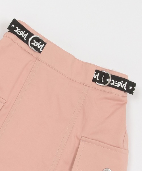 X-girl Stages（エックスガールステージス）の「ロゴベルトカーゴスカート（スカート・キッズ・ブラック/カーキ/ピンク/ベージュ・120cm/130cm/140cm/100cm/110cm/90cm）」の12枚目の写真