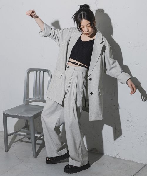 JEANASIS（ジーナシス）の「【SET UP対応】リネンタックワイドパンツ/ 113170（その他パンツ・レディース・チャコールグレー/グレー/ホワイト系その他/ベージュ・SMALL/MEDIUM）」の17枚目の写真