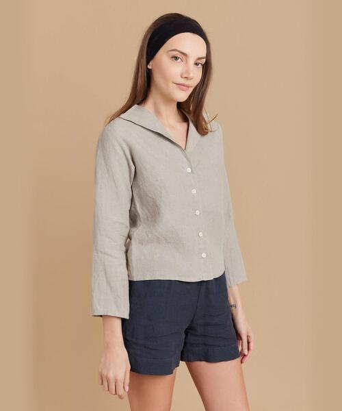 agnes b.（アニエスベー）の「UAF9 CHEMISE ブラウス（シャツ/ブラウス・レディース・ブラウン系その他・36/38）」の3枚目の写真