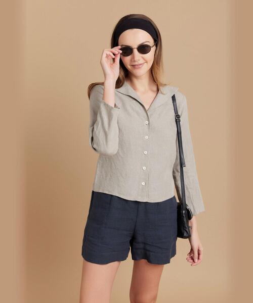 agnes b.（アニエスベー）の「UAF9 CHEMISE ブラウス（シャツ/ブラウス・レディース・ブラウン系その他・36/38）」の6枚目の写真