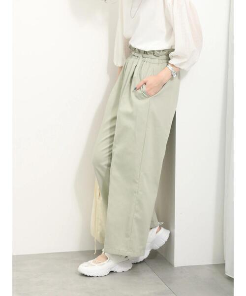 Samansa Mos2 blue（サマンサモスモスブルー）の「細ベルト付ワイドパンツ（その他パンツ・レディース・ブラック/キナリ/ネイビー/ミント・F）」の3枚目の写真