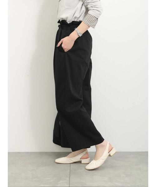 Samansa Mos2 blue（サマンサモスモスブルー）の「細ベルト付ワイドパンツ（その他パンツ・レディース・ブラック/キナリ/ネイビー/ミント・F）」の9枚目の写真