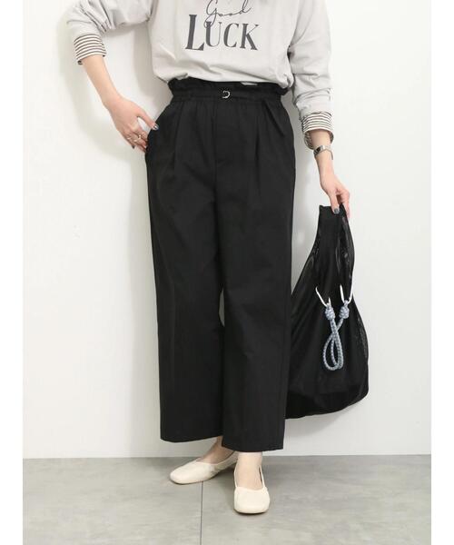 Samansa Mos2 blue（サマンサモスモスブルー）の「細ベルト付ワイドパンツ（その他パンツ・レディース・ブラック/キナリ/ネイビー/ミント・F）」の8枚目の写真
