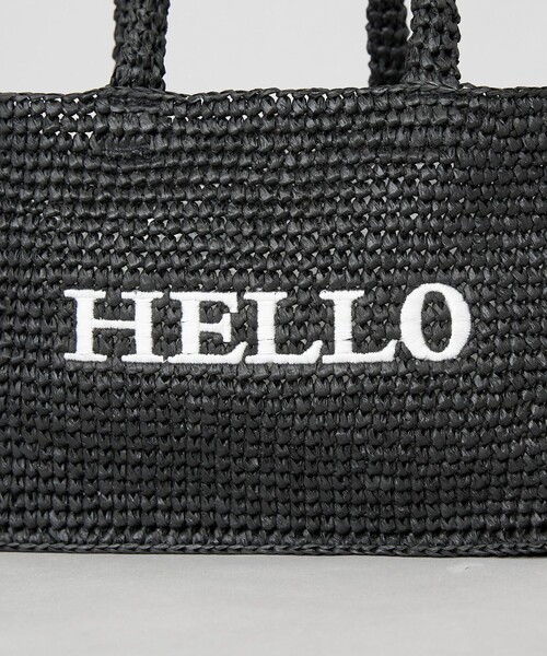 coen(コーエン)の「レタード刺繍ペーパートートバッグ(かごバッグ・レディース・ブラック/ナチュラル/ベージュ/ライトブルー・FREE)」の16枚目の写真