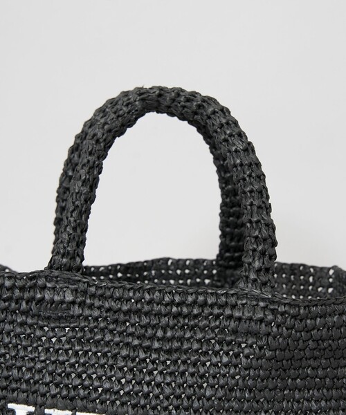 coen(コーエン)の「レタード刺繍ペーパートートバッグ(かごバッグ・レディース・ブラック/ナチュラル/ベージュ/ライトブルー・FREE)」の18枚目の写真