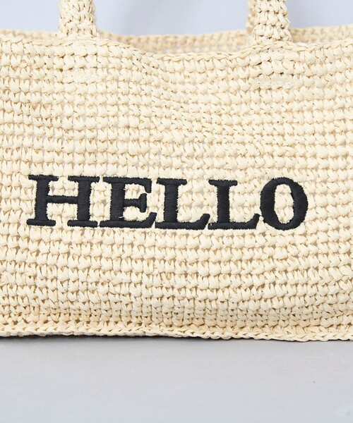 coen(コーエン)の「レタード刺繍ペーパートートバッグ(かごバッグ・レディース・ブラック/ナチュラル/ベージュ/ライトブルー・FREE)」の22枚目の写真