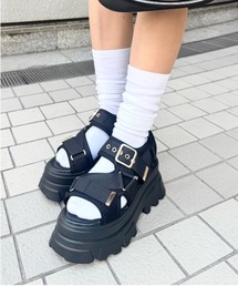 R&E | 【R&E】バックルベルテッドボリュームソールサンダル(サンダル)