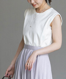 スビンコットンスリーブレスTシャツ