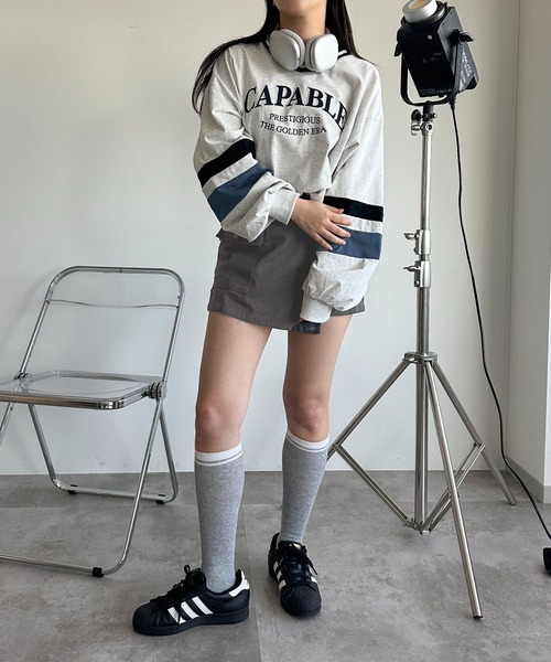 apres jour mignon(アプレジュールミニョン)の「カレッジロゴゲームシャツロンT【ZOZOTOWN限定アイテム】(Tシャツ/カットソー・レディース・ブラック/ナチュラル/ネイビー・X-LARGE/フリー)」の10枚目の写真