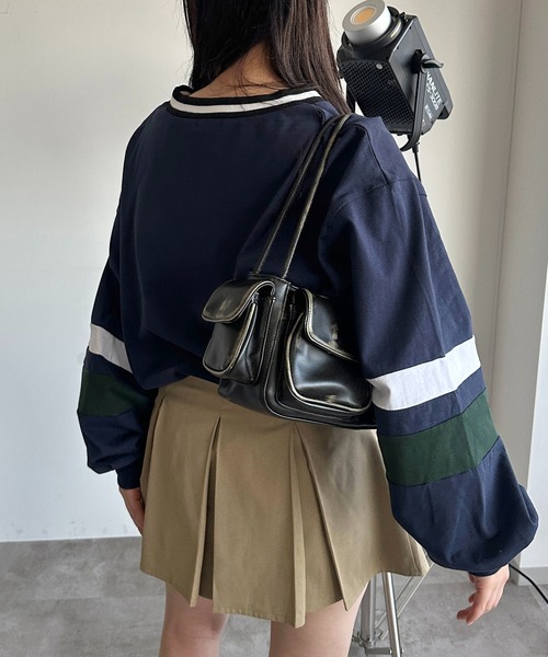 apres jour mignon(アプレジュールミニョン)の「カレッジロゴゲームシャツロンT【ZOZOTOWN限定アイテム】(Tシャツ/カットソー・レディース・ブラック/ナチュラル/ネイビー・X-LARGE/フリー)」の22枚目の写真