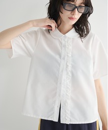 MERLOT | フロントフリルクロップドブラウス(シャツ/ブラウス)