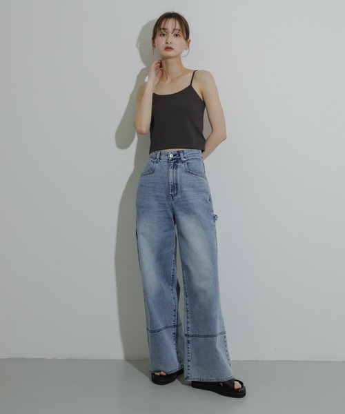 SENSE OF PLACE by URBAN RESEARCH（センスオブプレイスバイアーバンリサーチ）の「『UR TECH ひやサラクール』カップツキバックオープンキャミソール（キャミソール・レディース・ライトベージュ/ブラック/チャコールグレー・ONE）」の12枚目の写真