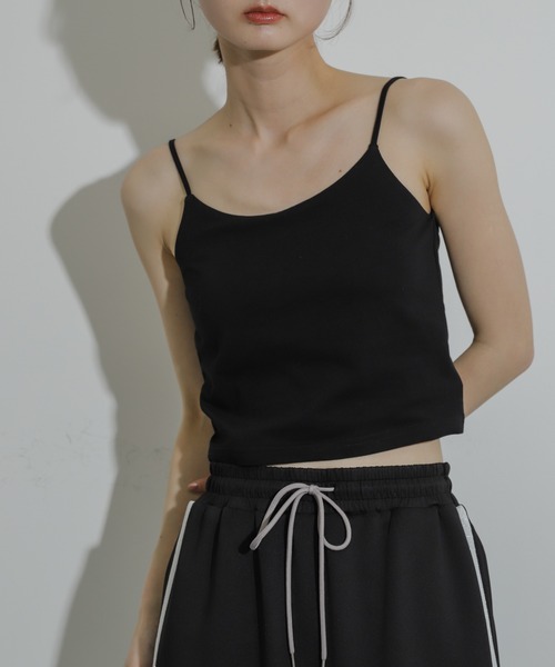SENSE OF PLACE by URBAN RESEARCH（センスオブプレイスバイアーバンリサーチ）の「『UR TECH ひやサラクール』カップツキバックオープンキャミソール（キャミソール・レディース・ライトベージュ/ブラック/チャコールグレー・ONE）」の4枚目の写真