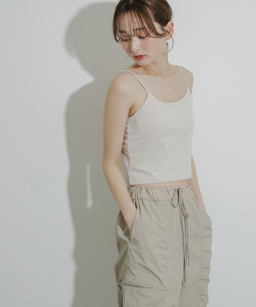 SENSE OF PLACE by URBAN RESEARCH（センスオブプレイスバイアーバンリサーチ）の「『UR TECH ひやサラクール』カップツキバックオープンキャミソール（キャミソール・レディース・ライトベージュ/ブラック/チャコールグレー・ONE）」の19枚目の写真