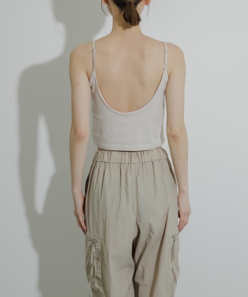 SENSE OF PLACE by URBAN RESEARCH（センスオブプレイスバイアーバンリサーチ）の「『UR TECH ひやサラクール』カップツキバックオープンキャミソール（キャミソール・レディース・ライトベージュ/ブラック/チャコールグレー・ONE）」の13枚目の写真