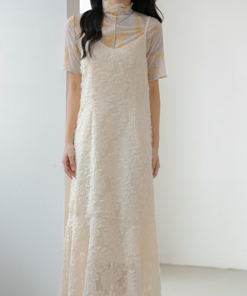 ECLIN(エクラン)の「ジャガードキャミワンピース(ワンピース・レディース・ブラック/グリーン/ベージュ・M/L)」の11枚目の写真