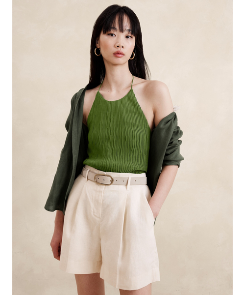 Banana Republic(バナナリパブリック)の「クリンクル ホルタートップ(その他トップス・レディース・グリーン・XS/L/S/M)」の6枚目の写真