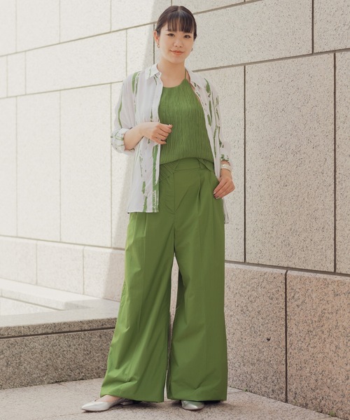 Banana Republic(バナナリパブリック)の「クリンクル ホルタートップ(その他トップス・レディース・グリーン・XS/L/S/M)」の7枚目の写真