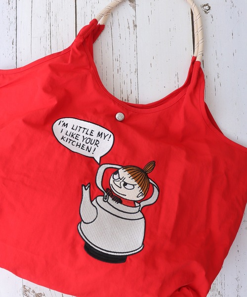 MOOMIN(ムーミン)の「ムーミン ナイロン刺繍トートバッグ(トートバッグ・レディース・カーキ/ピンク/ブルー/グレー系その他/グレー/レッド/グレイッシュブルー/ネイビー/ベージュ・FREE)」の2枚目の写真