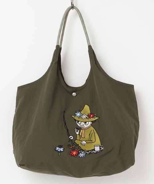 MOOMIN(ムーミン)の「ムーミン ナイロン刺繍トートバッグ(トートバッグ・レディース・カーキ/ピンク/ブルー/グレー系その他/グレー/レッド/グレイッシュブルー/ネイビー/ベージュ・FREE)」の15枚目の写真
