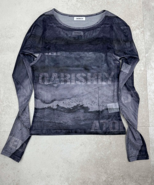 sedacle girl(セダクルガール)の「2WAYアブストラクトシアートップス(Tシャツ/カットソー・レディース・ブルー/オレンジ/グレー・FREE)」の15枚目の写真