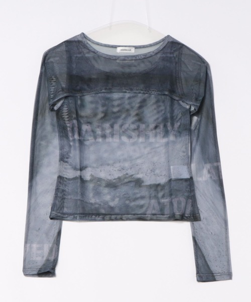 sedacle girl(セダクルガール)の「2WAYアブストラクトシアートップス(Tシャツ/カットソー・レディース・ブルー/オレンジ/グレー・FREE)」の16枚目の写真