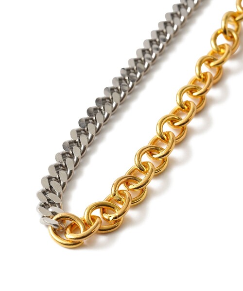 Subciety(サブサエティ)の「Thick combi chain necklace(ネックレス・メンズ・シルバー×ゴールド・FREE)」の19枚目の写真