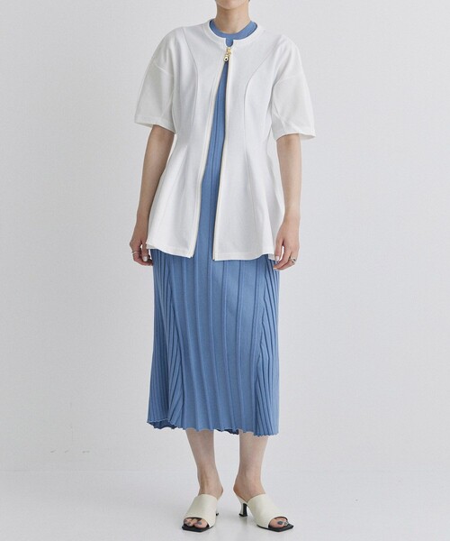 CINOH(チノ)の「【CINOH/チノ】《STUDIOUS別注》ノースリーブニットドレス(ワンピース・レディース・ブラウン/ブラック/ブルー・38/36)」の17枚目の写真