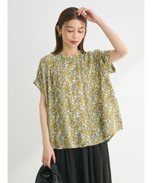 Y's ワイズ　新品　ダークグリーン ブラウス　シャツ　裾フリル Green Parks（グリーンパークス）の「I 襟付きフリルブラウス