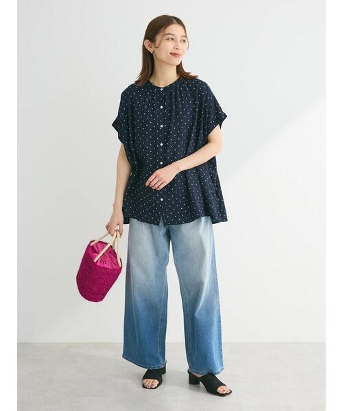 Green　Parks（グリーンパークス）の「I　アソート柄さらっとレーヨンブラウス（シャツ/ブラウス・レディース・イエロー系その他/ブラック系その他/ブルー系その他3/オフホワイト・FREE）」の17枚目の写真