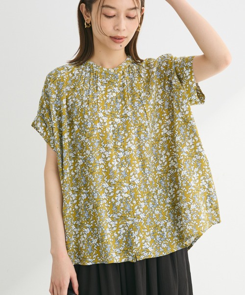 Green　Parks（グリーンパークス）の「I　アソート柄さらっとレーヨンブラウス（シャツ/ブラウス・レディース・イエロー系その他/ブラック系その他/ブルー系その他3/オフホワイト・FREE）」の4枚目の写真