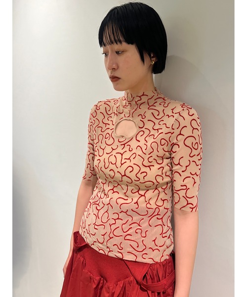 SORIN（ソリン　）の「BRAIN Half Sleeve Top（Tシャツ/カットソー・レディース・レッド/グレー/ライトピンク・38）」の7枚目の写真