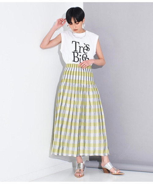 Settimissimo（セッティミッシモ）の「ロゴプリント ノースリーブ プルオーバー（Tシャツ/カットソー・レディース・オフホワイト/ブラック・FREE）」の7枚目の写真