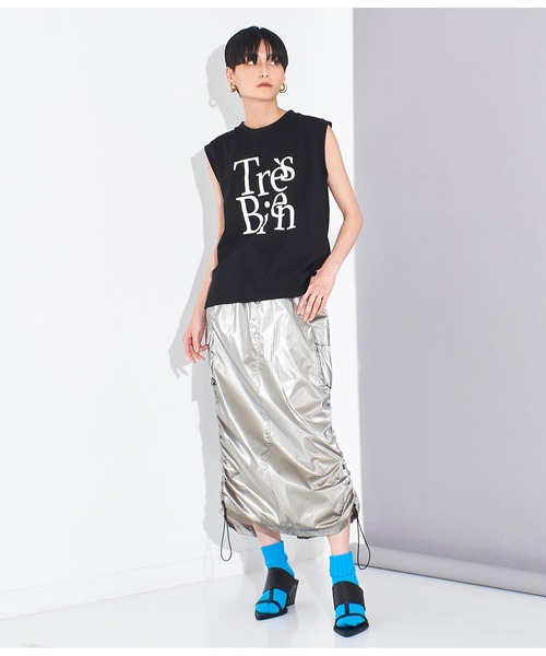 Settimissimo（セッティミッシモ）の「ロゴプリント ノースリーブ プルオーバー（Tシャツ/カットソー・レディース・オフホワイト/ブラック・FREE）」の11枚目の写真