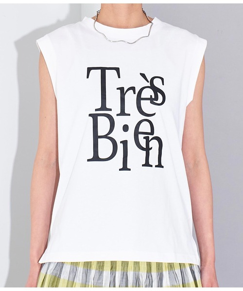 Settimissimo（セッティミッシモ）の「ロゴプリント ノースリーブ プルオーバー（Tシャツ/カットソー・レディース・オフホワイト/ブラック・FREE）」の15枚目の写真