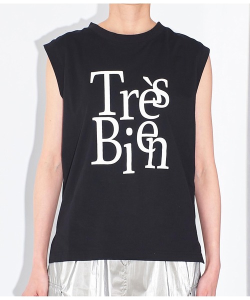 Settimissimo（セッティミッシモ）の「ロゴプリント ノースリーブ プルオーバー（Tシャツ/カットソー・レディース・オフホワイト/ブラック・FREE）」の16枚目の写真