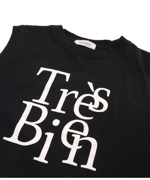 Settimissimo（セッティミッシモ）の「ロゴプリント ノースリーブ プルオーバー（Tシャツ/カットソー・レディース・オフホワイト/ブラック・FREE）」の19枚目の写真