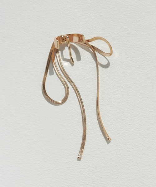 GOLDY（ゴールディ）の「メタル コード リボン ヘアカフ（ヘアゴム・レディース・ゴールド/シルバー/ブラック・FREE）」の6枚目の写真