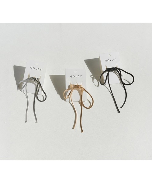 GOLDY（ゴールディ）の「メタル コード リボン ヘアカフ（ヘアゴム・レディース・ゴールド/シルバー/ブラック・FREE）」の7枚目の写真