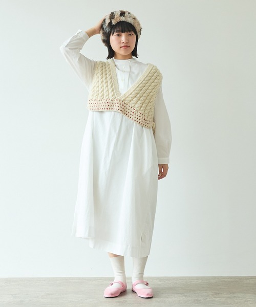 美品♡bull de savon＊ネパールハンドニット袖太ショートPO ネパールハンドニット袖太ショートPO 【公式通販】
