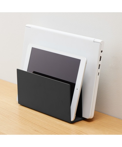 スチール仕切りスタンド・2仕切・ダークグレー 約幅86×奥行