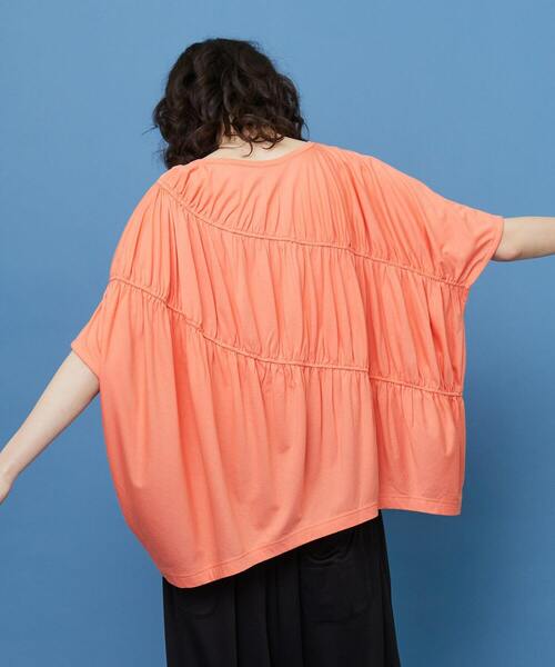 FRAPBOIS（フラボア）の「フレンチギャザー カットソー（Tシャツ/カットソー・レディース・ブラック/オレンジ・1）」の4枚目の写真