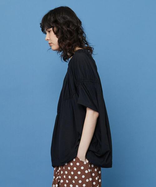 FRAPBOIS（フラボア）の「フレンチギャザー カットソー（Tシャツ/カットソー・レディース・ブラック/オレンジ・1）」の8枚目の写真